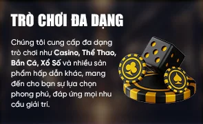 Sản phẩm trò chơi cá cược đa dạng